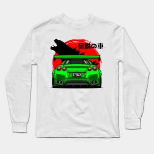 Green GTR R35 Rear Long Sleeve T-Shirt